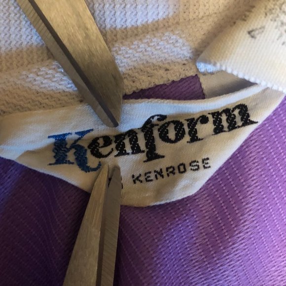 Vintage Nurse's Uniform Kenform by Kenrose Purple Medium 70's Scrubs - Picture 11 of 16